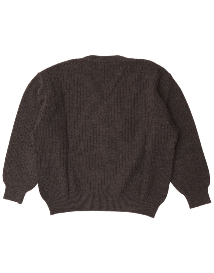 Malagrida Pull Col V Homme XL Gris Rayé