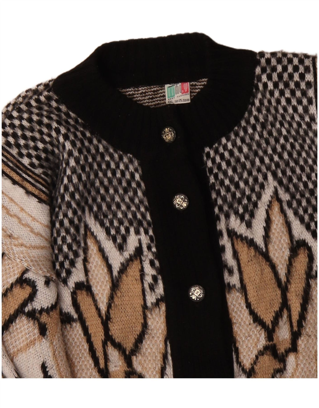 vintage Womens Cardigan Sweater UK 20 2XL Multicolore Floral