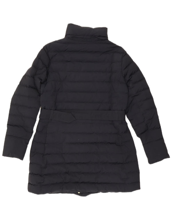 Woolrich Manteau Rembourré Femme UK 16 Large Bleu Marine Polyester