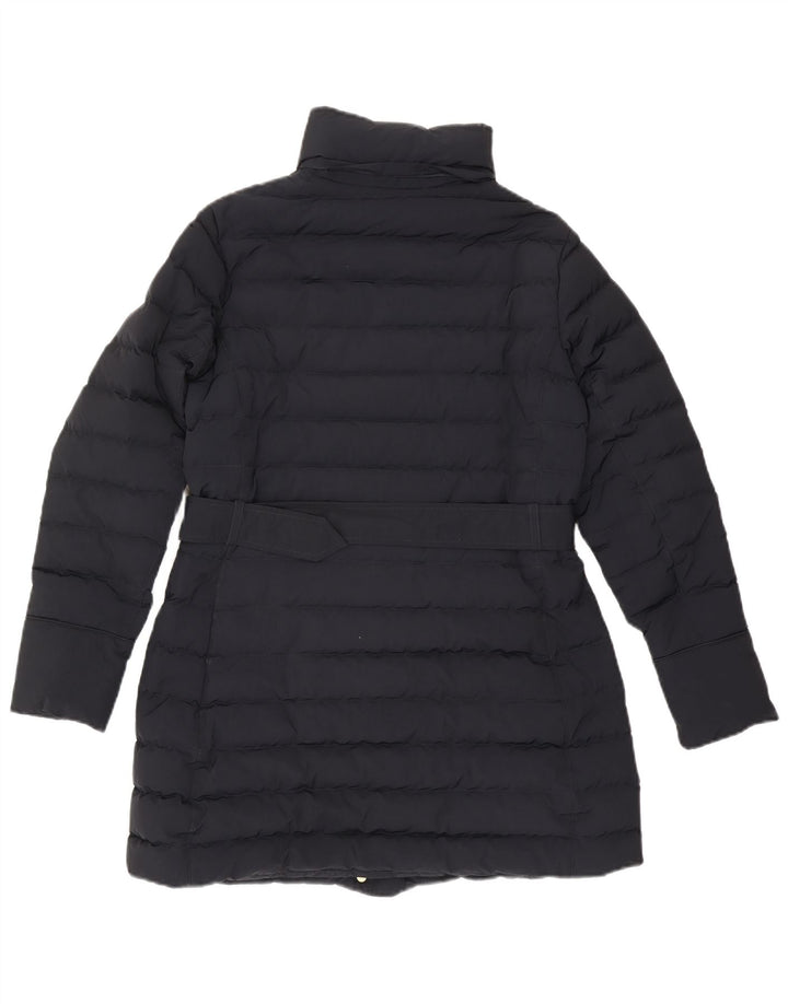 Woolrich Manteau Rembourré Femme UK 16 Large Bleu Marine Polyester