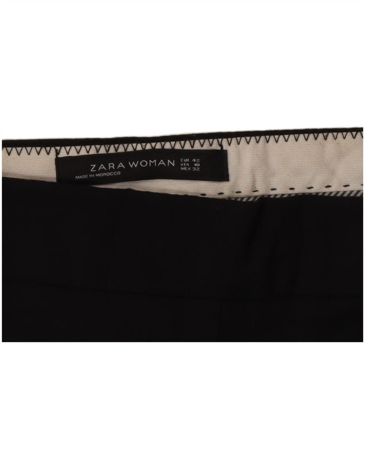 Zara Pantalon Chino Bootcut Femme IT 42 Large W32 L26 Noir