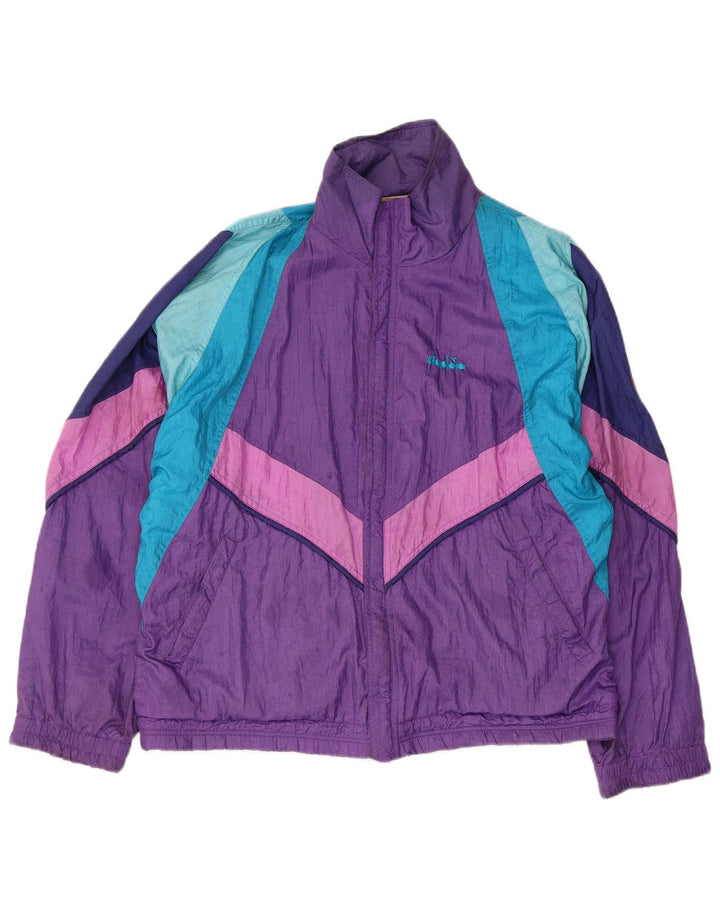 Diadora Veste de Survêtement Homme Violet Moyen Colourblock Polyamide