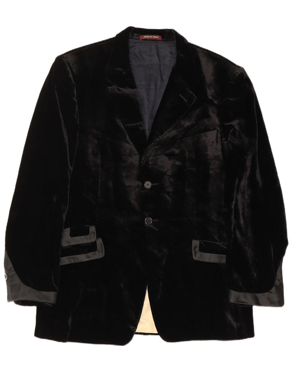 Paul Smith Veste blazer en velours à 2 boutons pour homme UK 44 2XL Noir Viscose