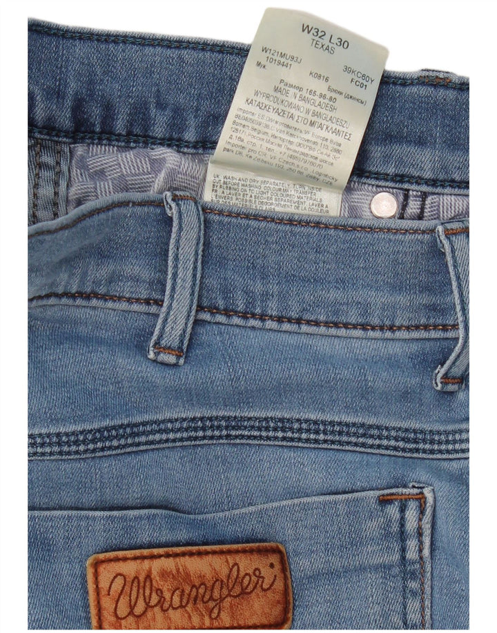 WRANGLER Jean Droit Texas Homme W32 L30 Bleu Coton