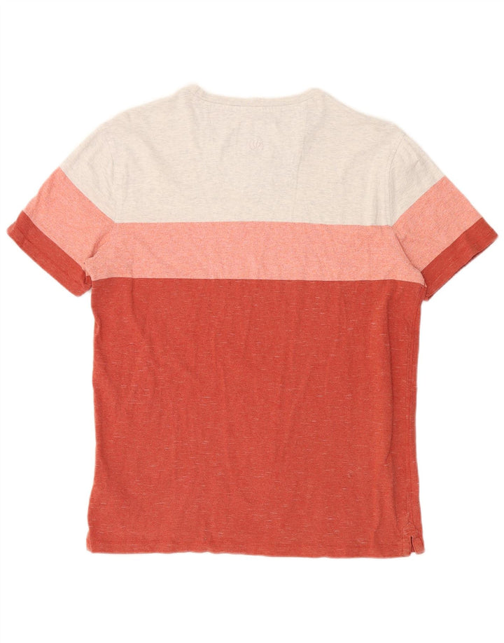 FAT FACE T-Shirt Homme Rouge Moyen Colourblock Coton