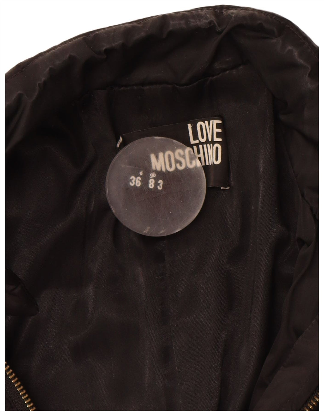 Moschino Manteau Femme UK 8 Small Noir Polyester
