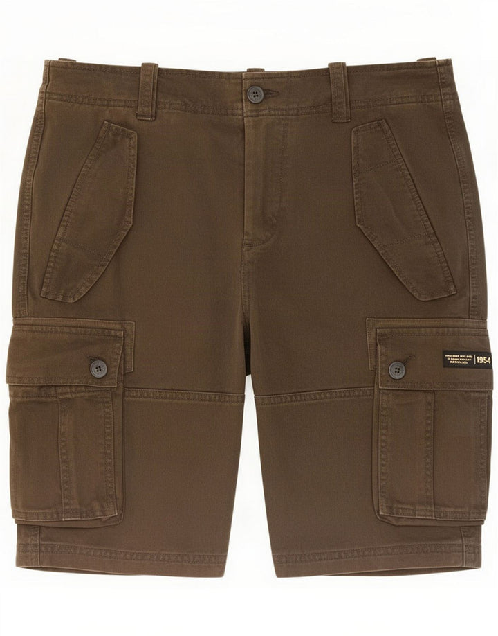 Superdry Short cargo régulier pour hommes Medium W32 Coton marron