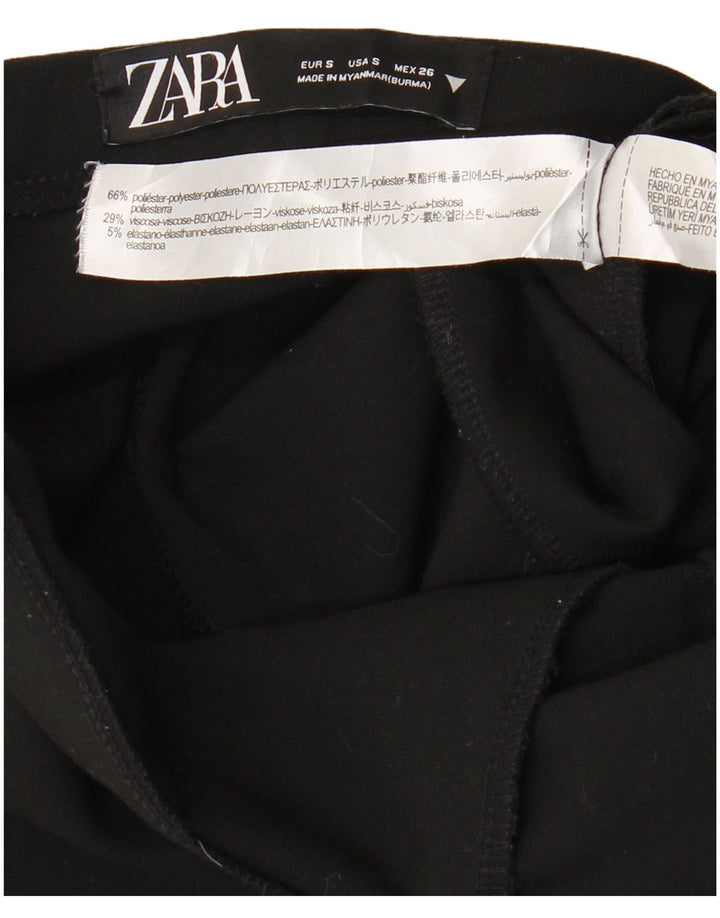 Pantalon décontracté slim femme ZARA Petit W26 L27 Noir Polyester