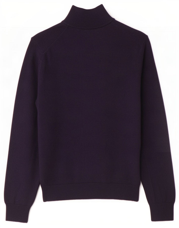 Gant Homme Pull Col Zippé Large Bleu Marine Laine