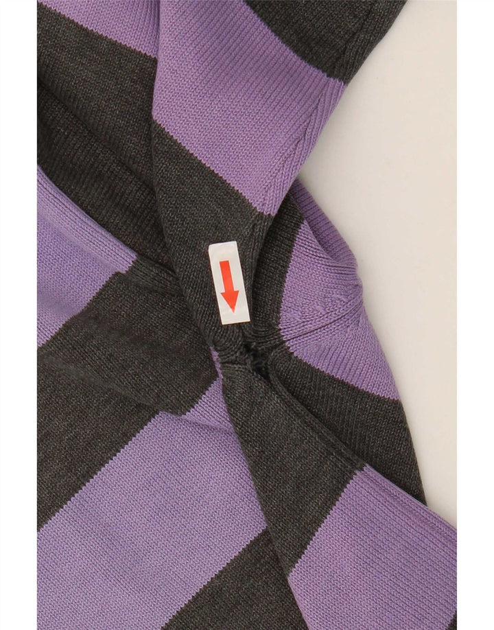 Jack & Jones Pull Col V Homme Rayé Violet Moyen