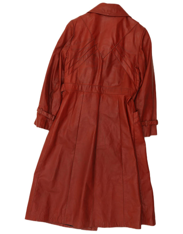 Opera Manteau en cuir pour femme UK 10 Petit Bordeaux Classique