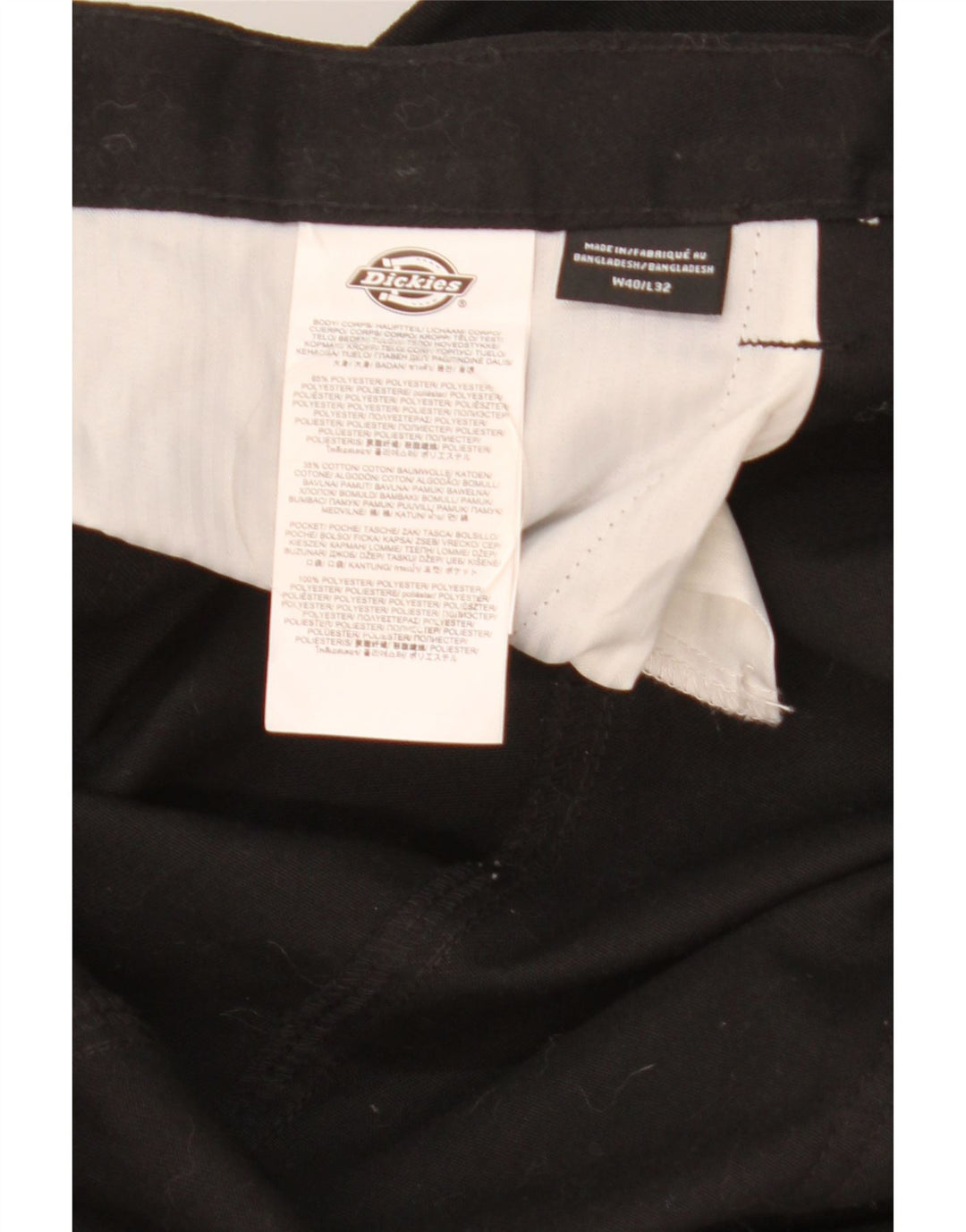 Dickies Pantalon Cargo Droit Homme W40 L32 Noir Polyester