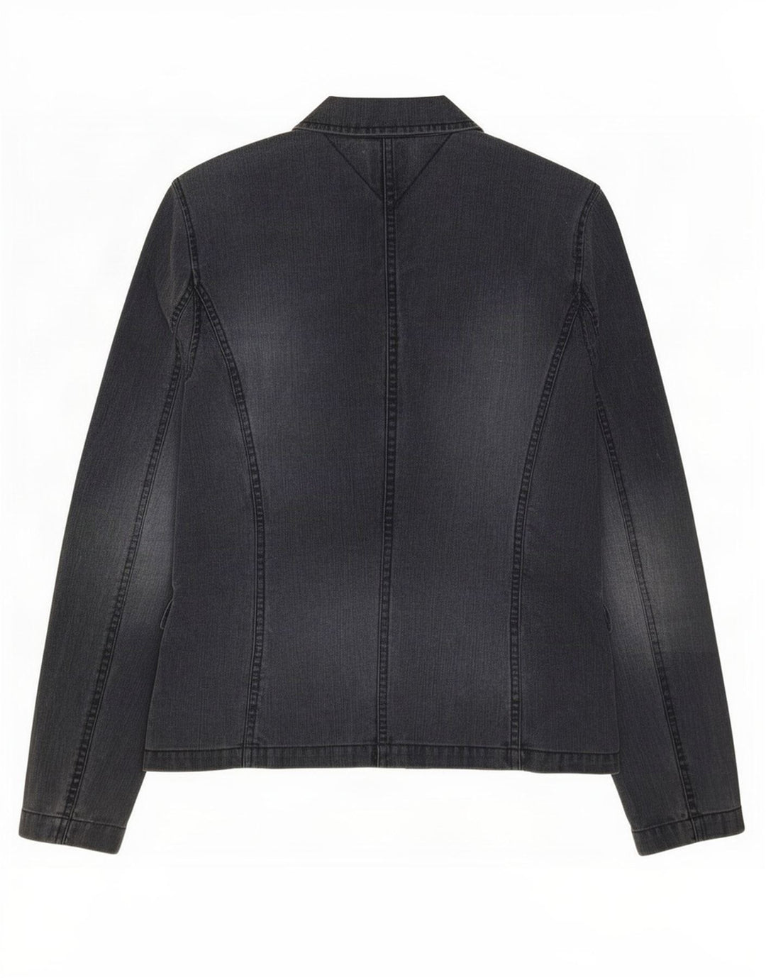 Tommy Hilfiger Veste blazer en jean à 3 boutons pour femme UK 12 Bleu marine moyen