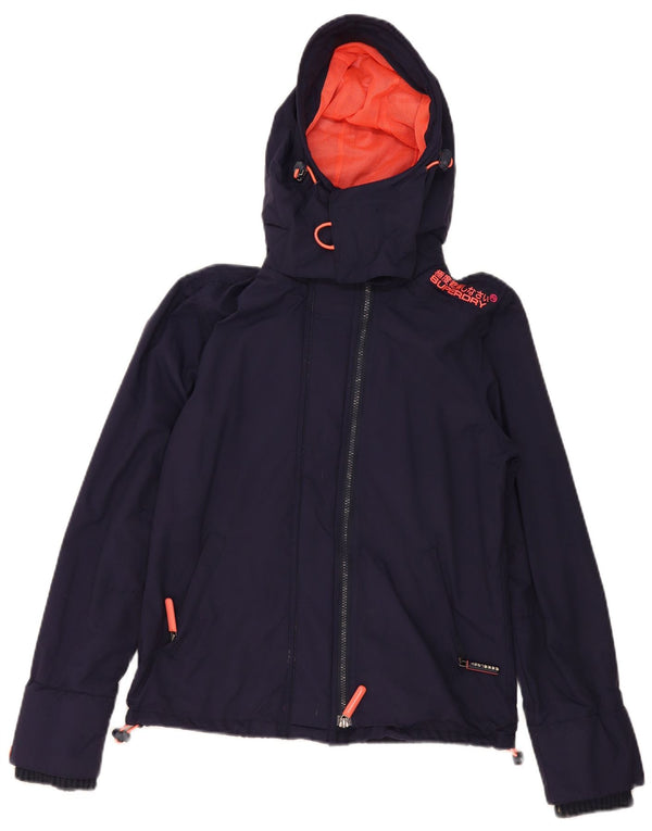 Superdry Veste coupe-vent Windcheater pour femme UK 14 Bleu marine moyen