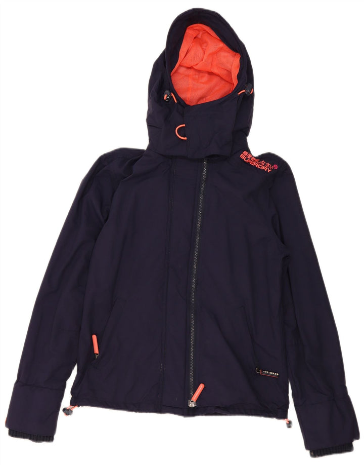Superdry Veste coupe-vent Windcheater pour femme UK 14 Bleu marine moyen