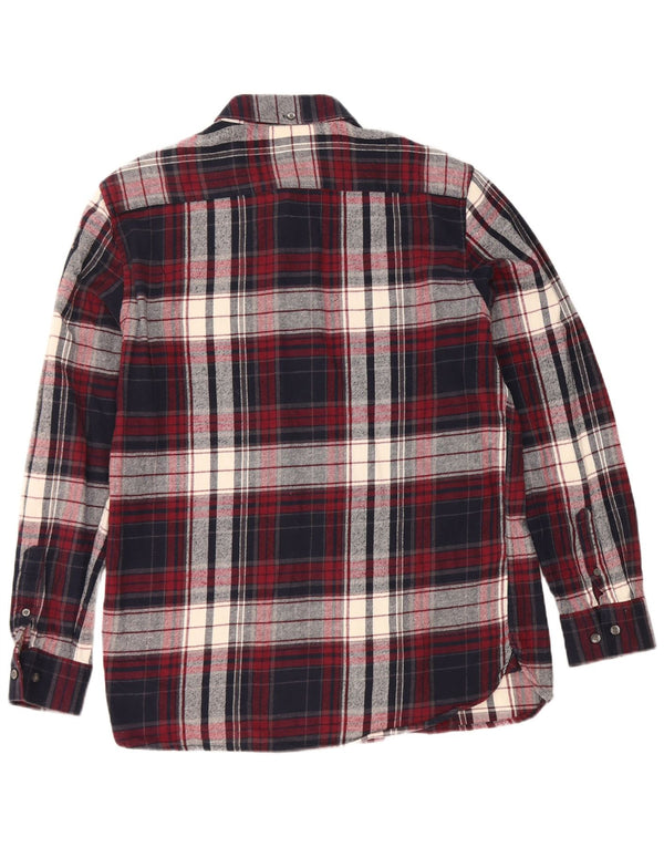 French Connection Chemise Flanelle Homme Grand Carreaux Bleu Marine Coton
