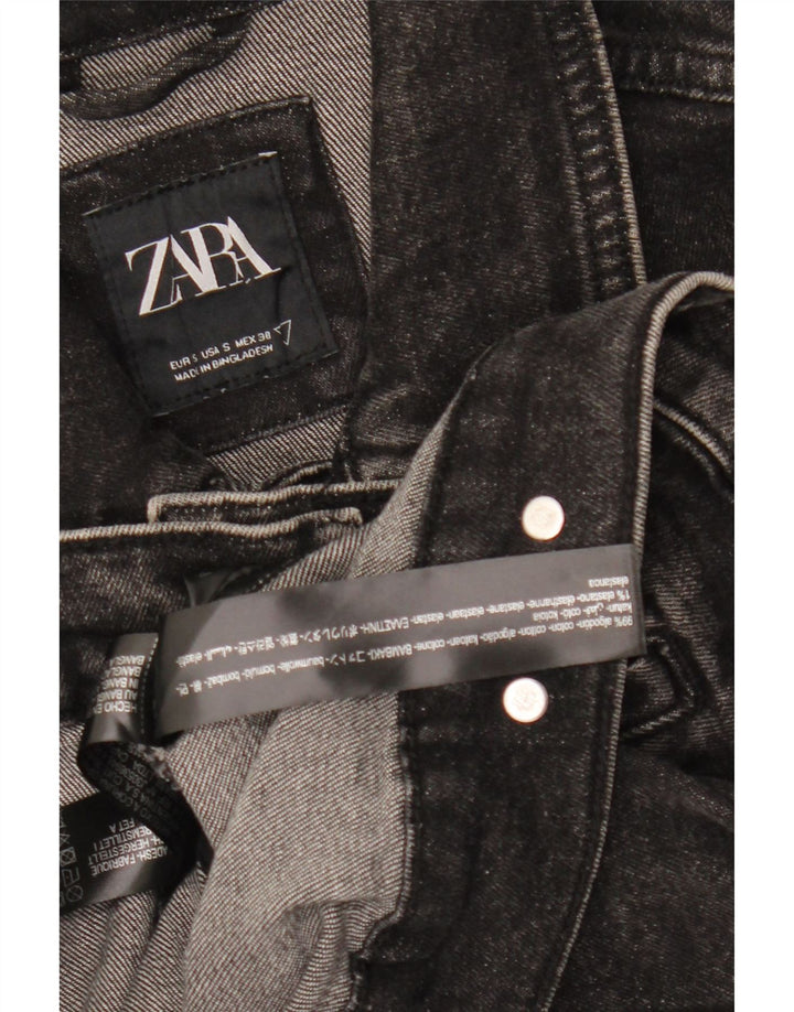 ZARA Veste en jean pour homme UK 36 Petit coton noir