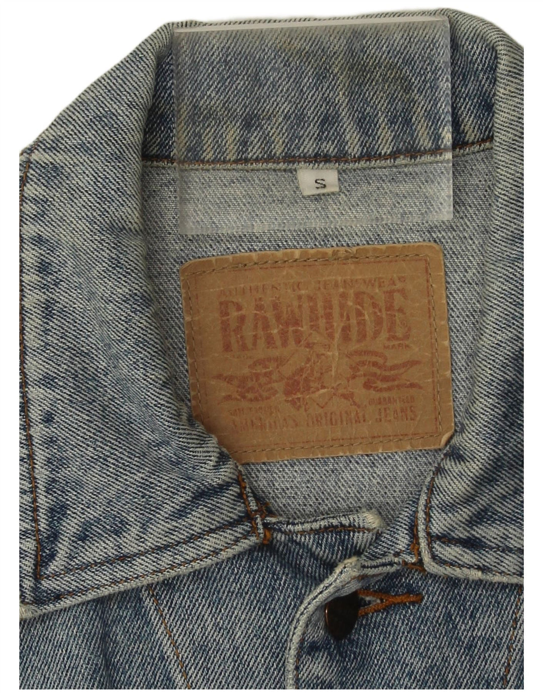 veste en denim homme vintage UK 36 Petit Bleu