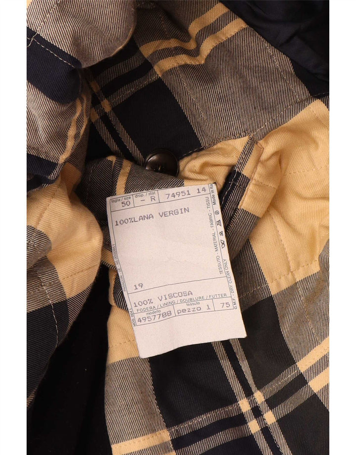 Ferre Manteau Homme IT 50 Large Laine Vierge Bleu Marine