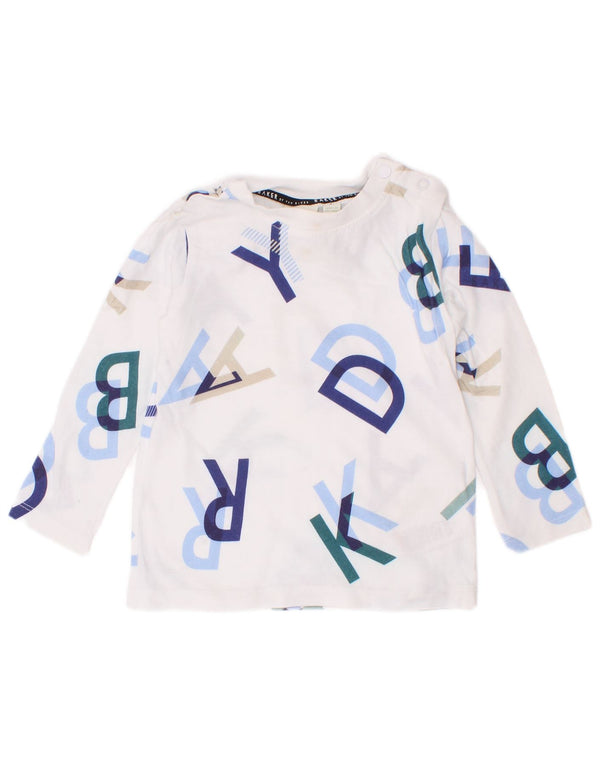 Ted Baker Haut graphique à manches longues pour bébé garçon 12-18 mois Blanc Coton