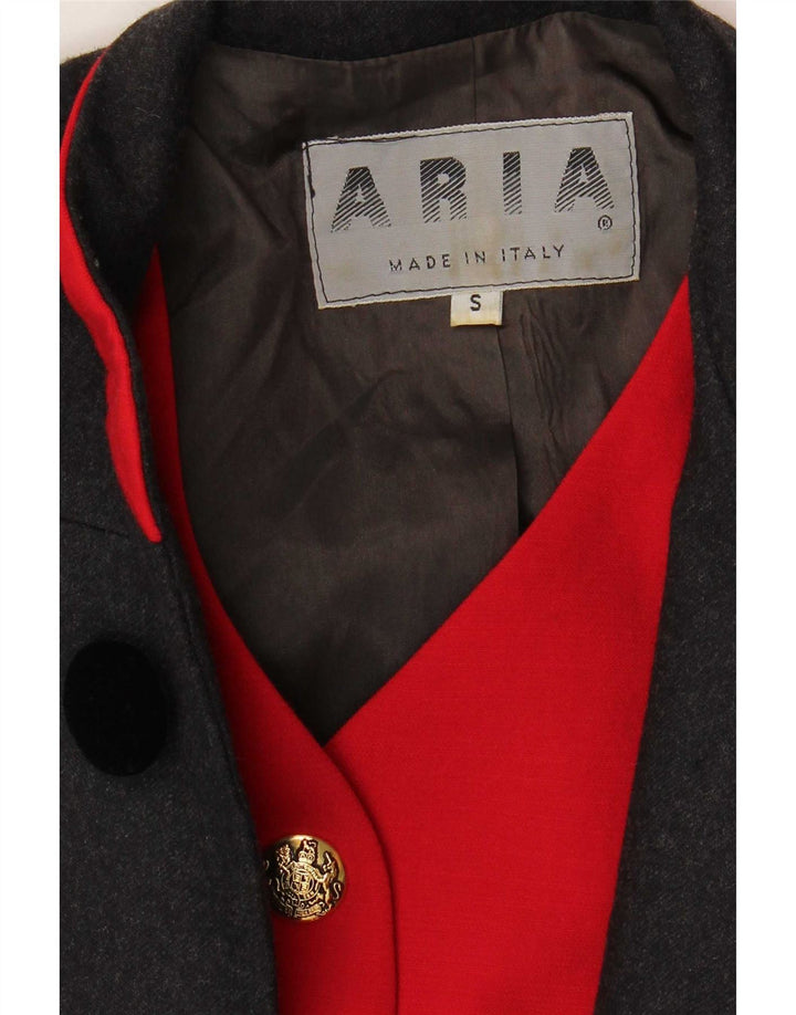 Aria Veste blazer courte à double boutonnage pour femme UK 10 Petit Gris