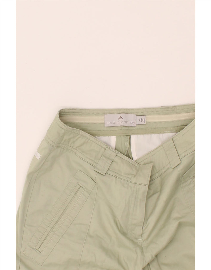 ADIDAS Womens Stella McCartney Casual Shorts W32 Large Green Cotton Vintage Adidas and Second-Hand Adidas from Messina Hembry 