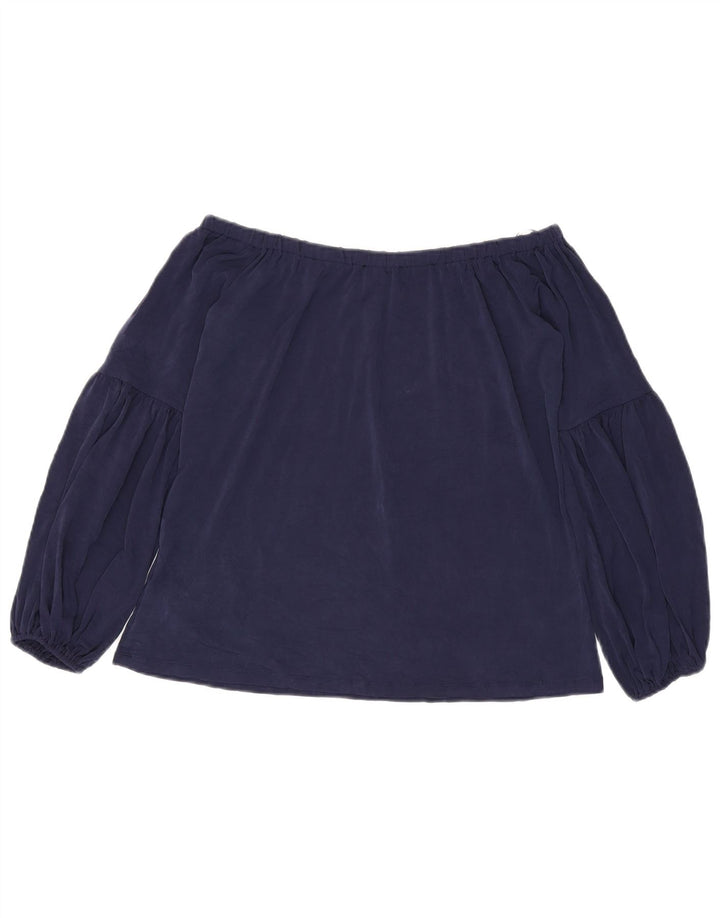 Michael Kors Haut court à épaules dénudées pour femme UK 10 Petit Bleu marine Polyester
