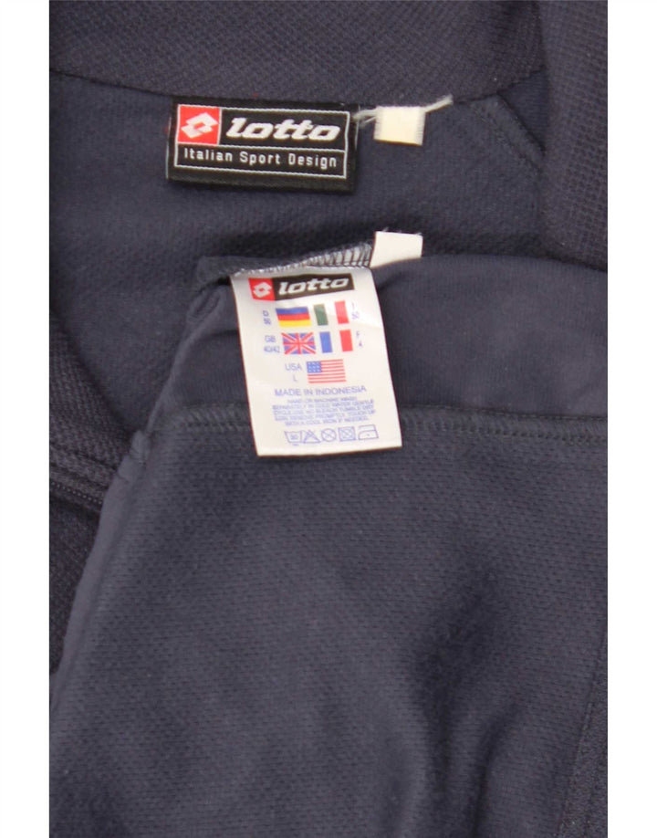 Lotto Veste de survêtement pour homme UK 40/42 Large Bleu marine Polyester
