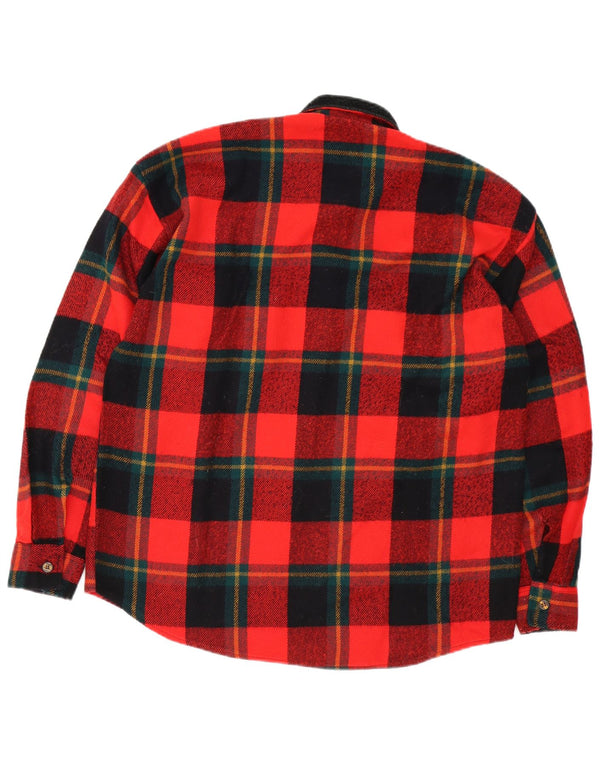 chemise en flanelle homme vintage XL Red Check