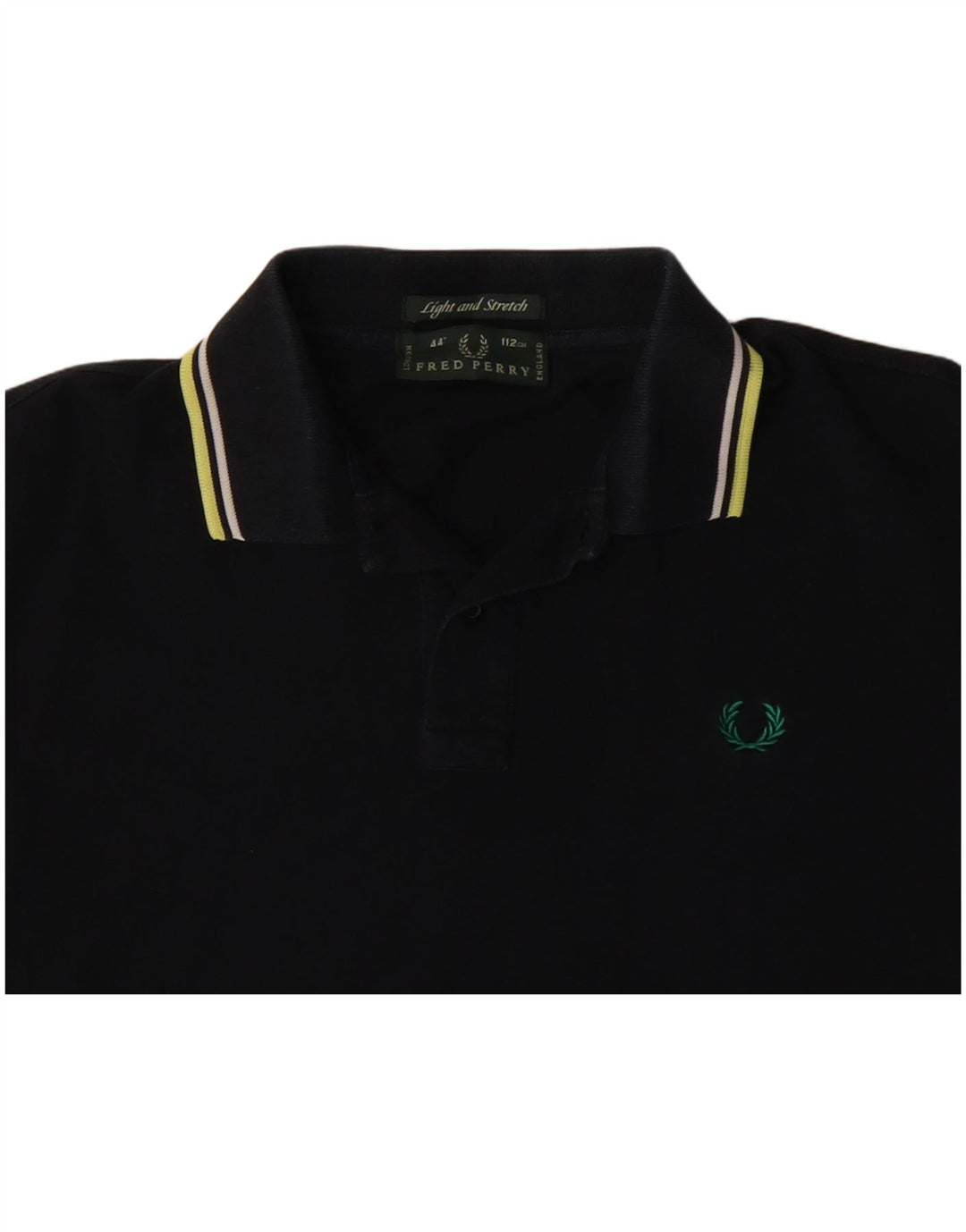 Fred Perry Polo court pour femme UK 14 Coton noir moyen