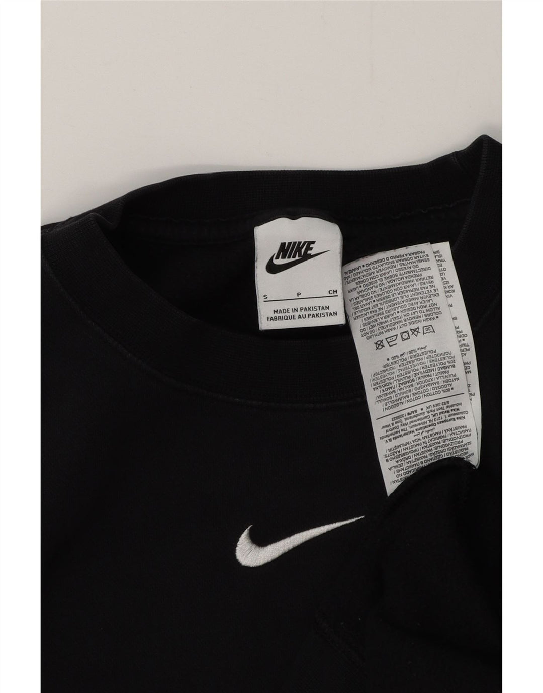 NIKE Sweat-shirt coupe ample pour homme, petit, en coton noir