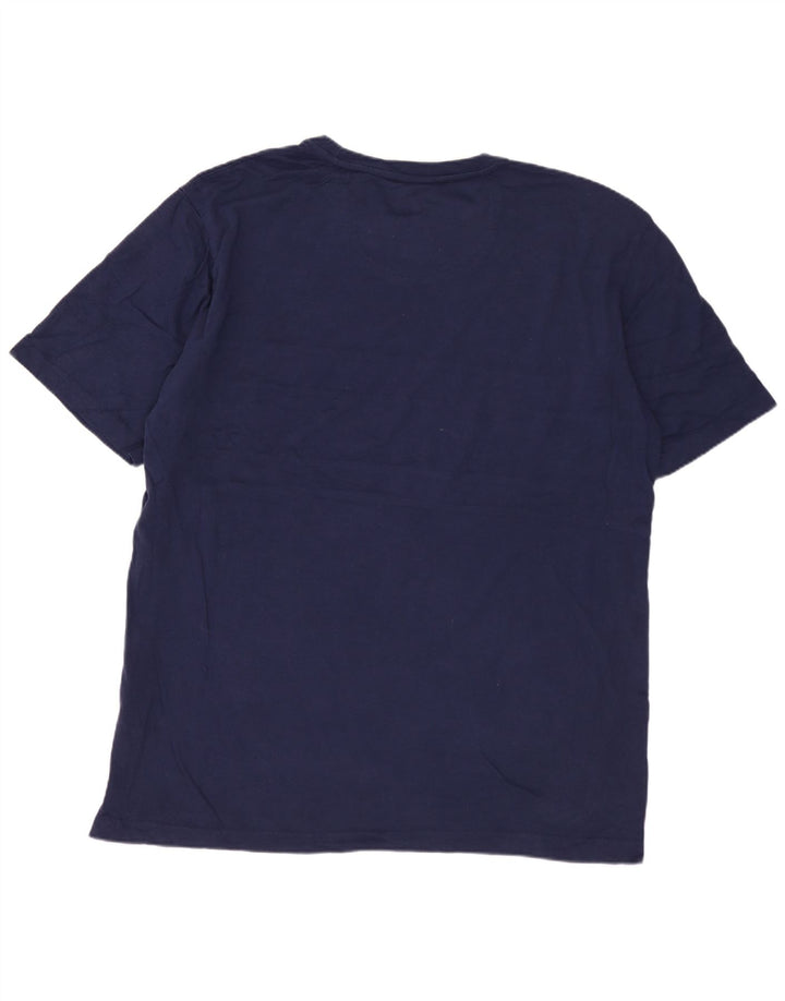 IZOD T-Shirt Homme Haut Large Bleu Marine Colourblock Coton