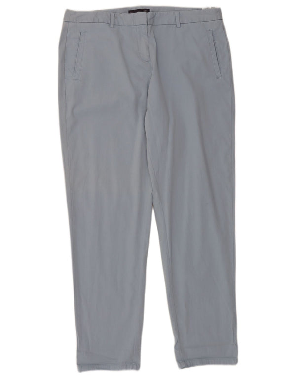 MARKS & SPENCER Pantalon Chino Slim Femme UK 14 Large W36 L30 Bleu