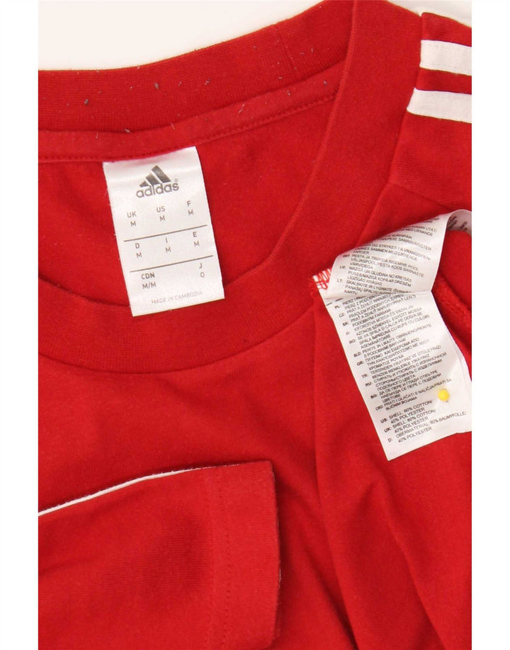 Adidas T-shirt graphique pour homme en coton color block rouge moyen