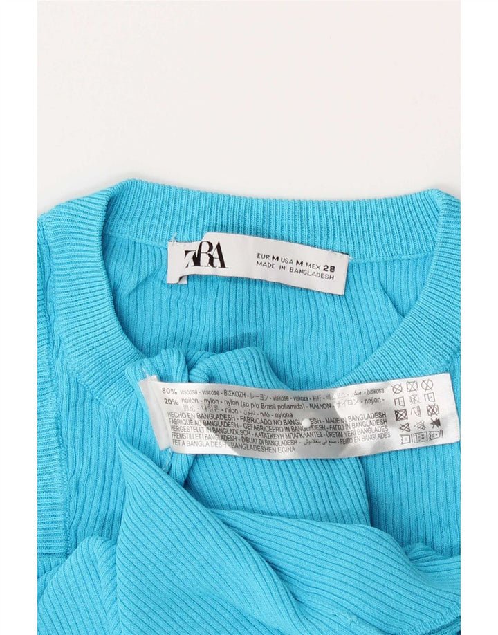 Zara Femme Débardeur UK 12 Bleu Moyen Viscose