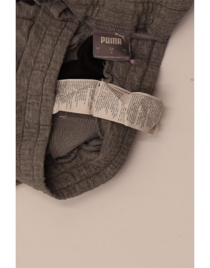 Puma Short de Sport Homme Large Gris Colorblock Cotton