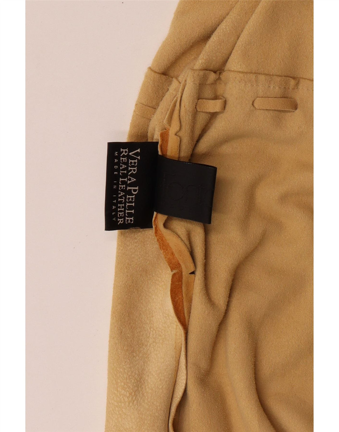 Fontanelli Veste chemise en daim pour femme IT 46 Grand cuir beige