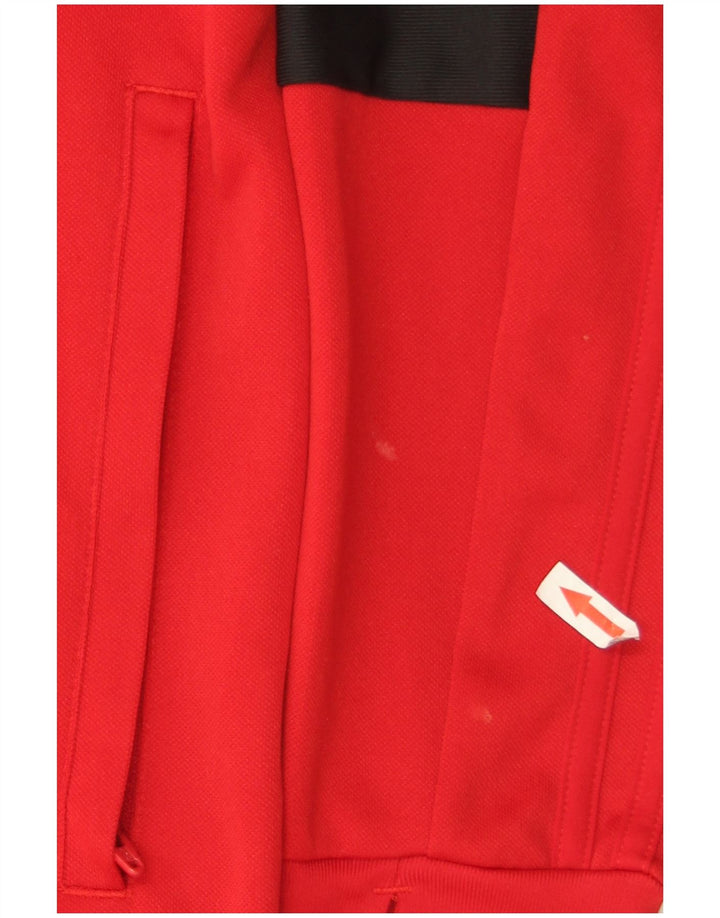 Adidas Haut de Survêtement Climalite Pullover Homme Rouge Colorblock
