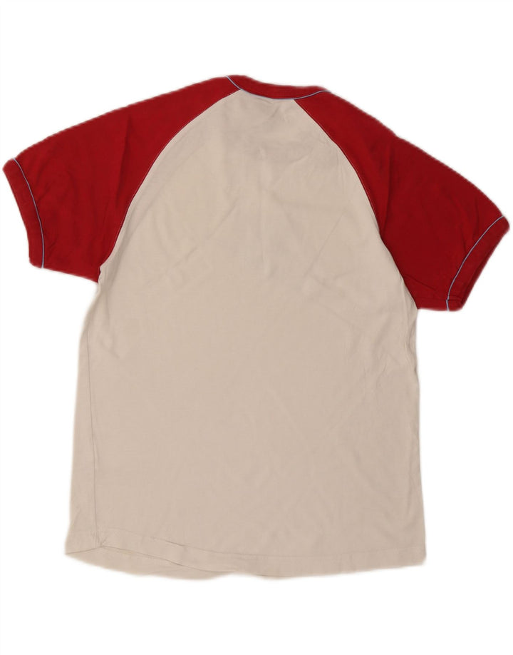 NIKE T-shirt graphique pour homme UK 36/38 Petit colorblock blanc