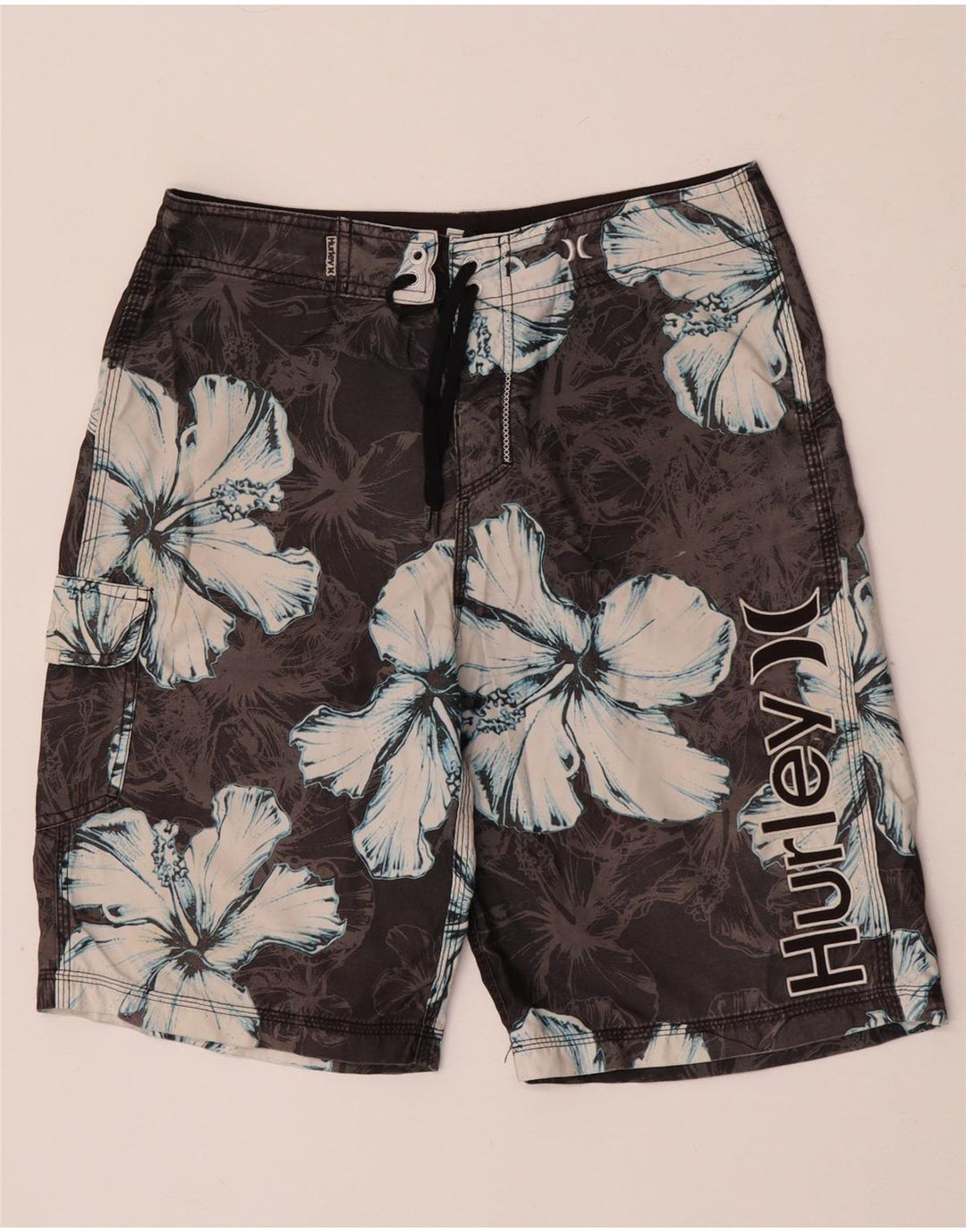 Hurley Short de Bain Graphique Homme Gris Moyen Floral Polyester
