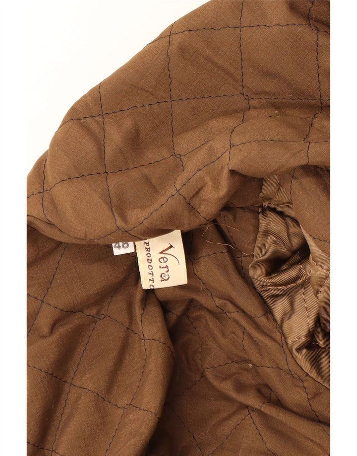 Fabiani Veste à capuche en daim pour homme IT 48 Cuir marron moyen