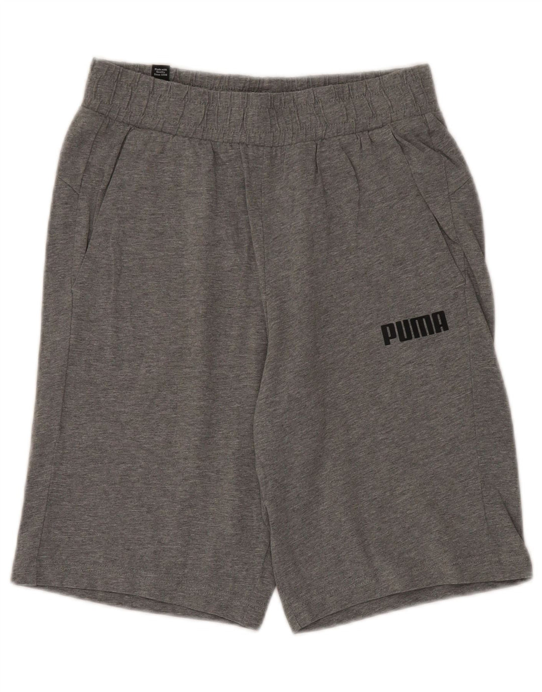 Puma Short de Sport Homme Petit Gris Moucheté Coton
