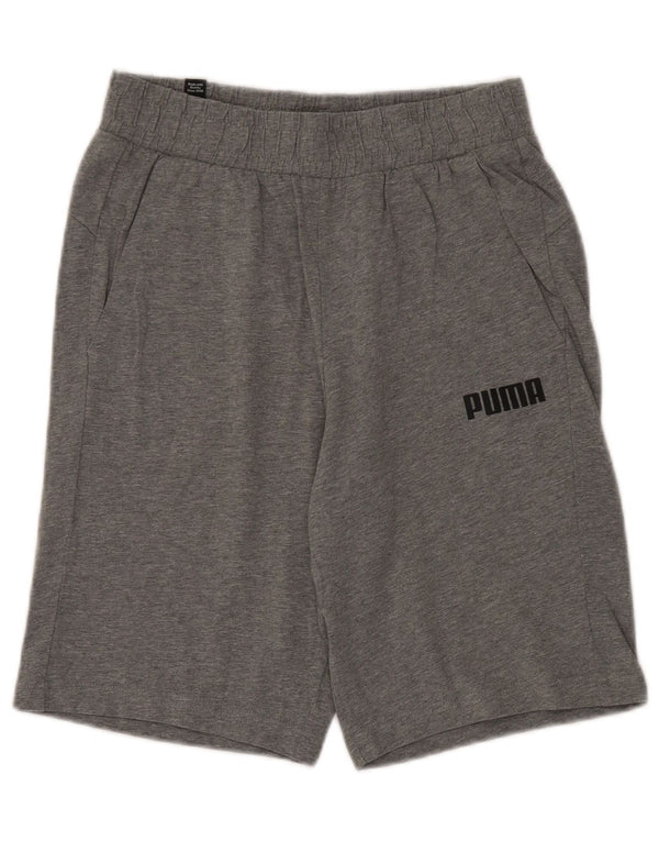 Puma Mens Sport Shorts Small  Grey Flecked Cotton