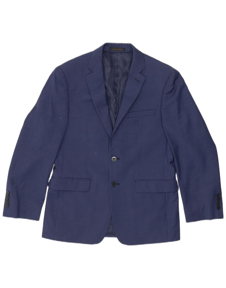 Calvin Klein Veste blazer courte à 2 boutons pour homme UK 38 Bleu marine moyen Laine