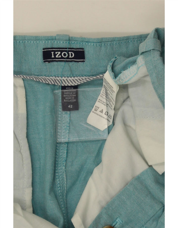 IZOD Short Chino Homme W42 2XL Bleu Coton