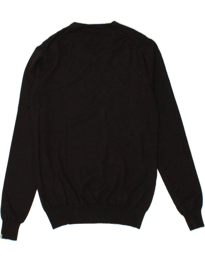 GUESS Mens V-Neck Jumper Sweater XS Black Acrylic Vintage Guess and Second-Hand Guess from Messina Hembry 