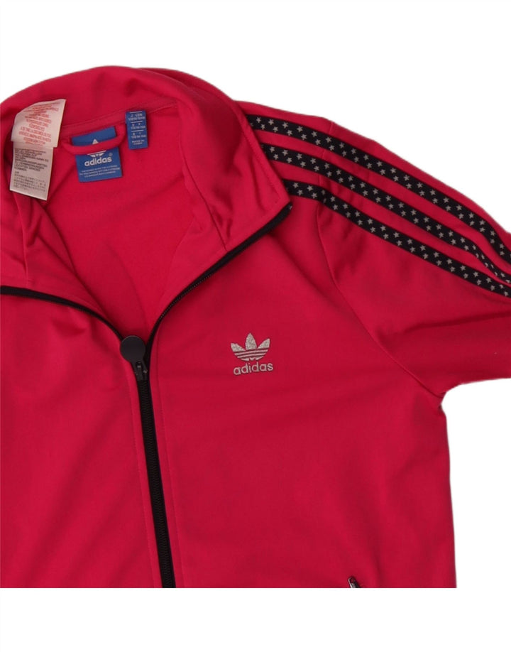 Adidas Veste de Survêtement Graphique Fille 14-15 Ans Rose Polyester