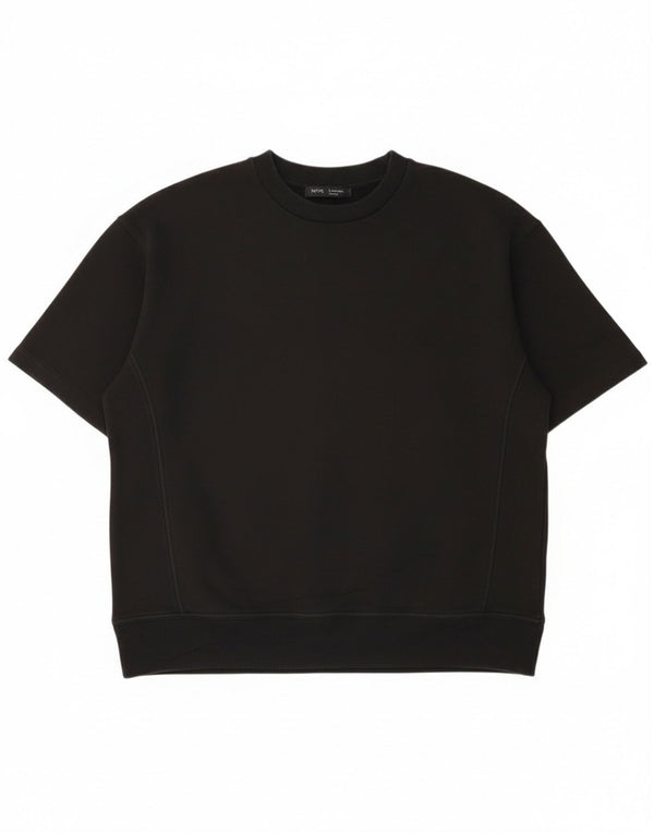 Zara T-Shirt Homme Haut Petit Coton Noir