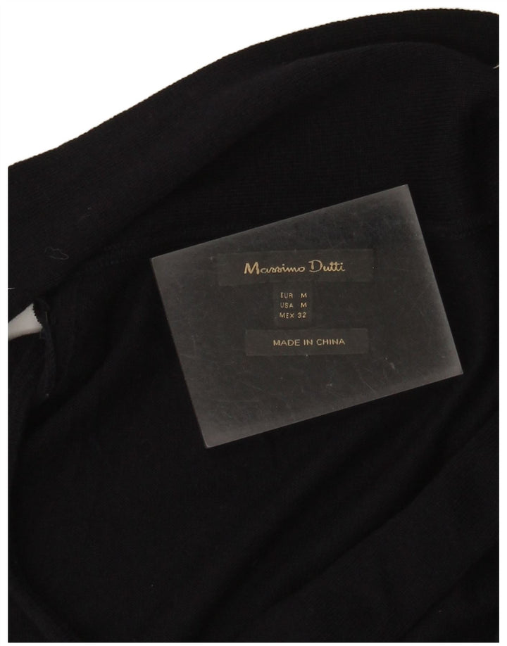 Massimo Dutti Pull à col châle pour femme UK 12 Bleu marine moyen