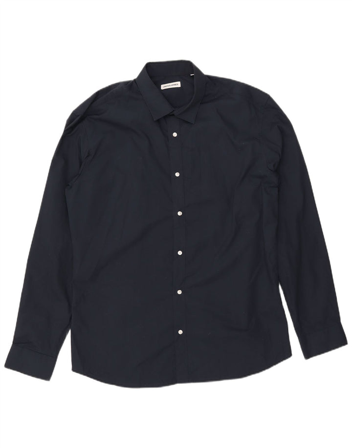 JACK & JONES Chemise Homme XL Bleu Marine Polyester
